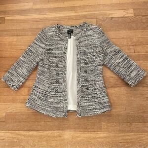 Don Caster wool blend gray gold jacket size 10 b24